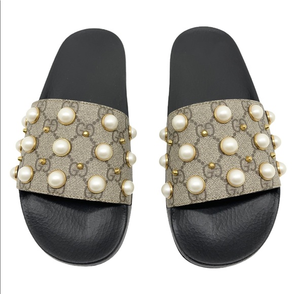 gg supreme slide with pearls
